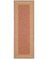 Safavieh Courtyard CY5143 Rust and Sand 2'3" x 6'7" Runner Outdoor Area Rug