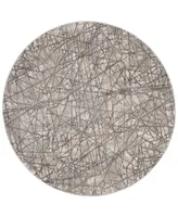 Safavieh Meadow MDW324 Beige and Gray 6'7" x 6'7" Round Area Rug