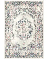 Safavieh Madison MAD931 Light Gray and Fuchsia 5'3" x 7'6" Area Rug