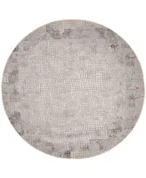 Safavieh Meadow MDW184 Taupe and Gray 6'7" x 6'7" Round Area Rug