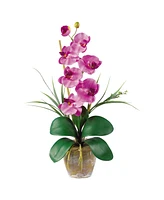 Nearly Natural Phalaenopsis Silk Orchid Flower Arrangement