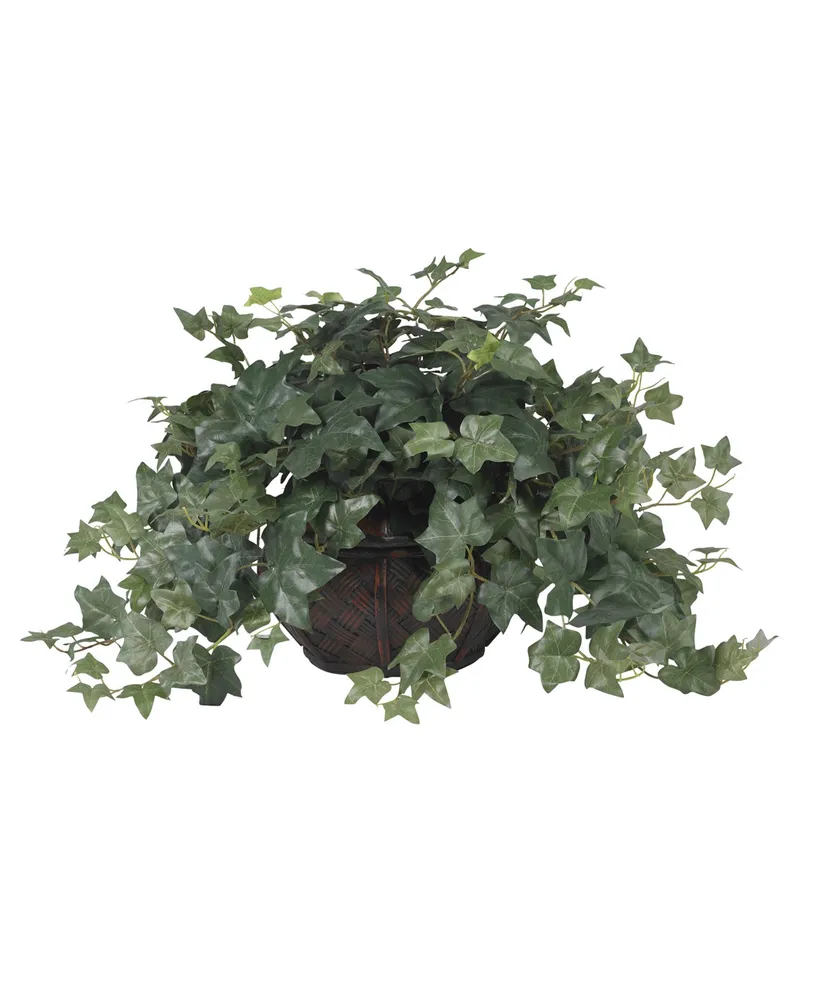 Nearly Natural Puff Ivy w/ Vase Silk Plant