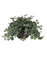 Nearly Natural Puff Ivy w/ Vase Silk Plant