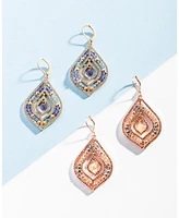 lonna & lilly Pave Stone Beaded Chandelier Earrings