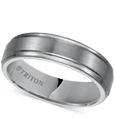 Triton Men's Tungsten Carbide Ring, 6mm Comfort Fit Wedding Band