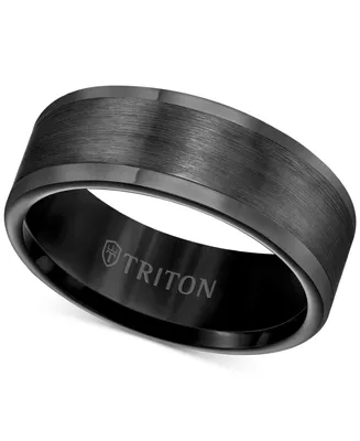 Triton Men's Stainless Steel Ring, Smooth Comfort Fit Wedding Band