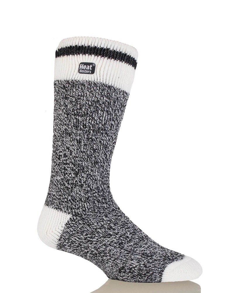 Heat Holders Men's Lite Cream Block Twist Thermal Socks