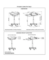 Techni Mobili Folding Table Laptop Cart