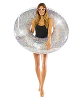 Pool Candy Glitter Swimming Pool Tube 48" - Silver Glitter