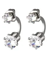 Nicole Miller Double Cubic Zirconia Stone Ear Huggie