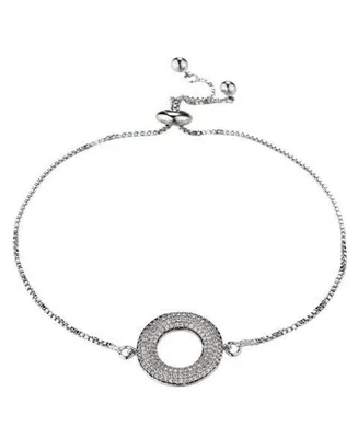 Nicole Miller Cubic Zirconia Halo Flower Bracelet