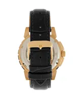 Reign Philippe Automatic Rose Gold Case, Black Dial