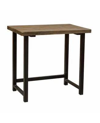 Alaterre Pomona 32" W Small Metal and Solid Wood Desk
