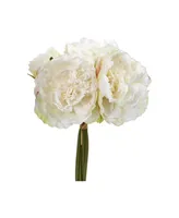 Nearly Natural Peony Bouquet Artificial Flower (Set of 6)