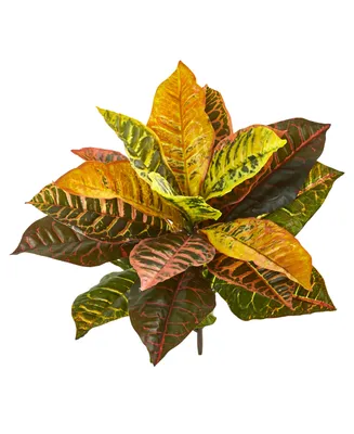 Nearly Natural 21" Garden Croton Artificial Plant (Real Touch) (Set of 4)