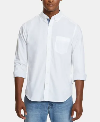 Nautica Men's Classic-Fit Stretch Solid Oxford Button-Down Shirt