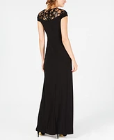 Adrianna Women's Papell Sequin Embellished Illusion-Lace Gown