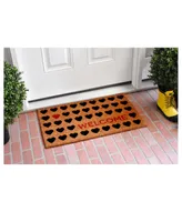 Home & More Heart Welcome Coir/Vinyl Doormat, 17" x 29"