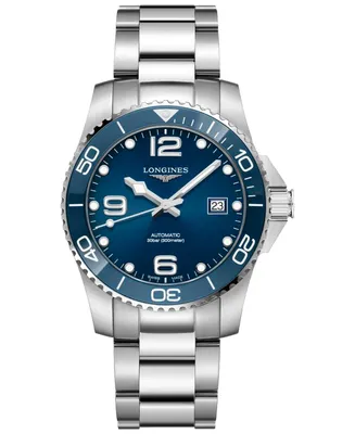 Longines Men's Swiss Automatic HydroConquest Stainless Steel & Ceramic Diver Watch 41mm