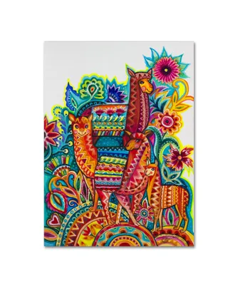 Oxana Ziaka 'Alpaca From Mexico' Canvas Art - 32" x 24" x 2"