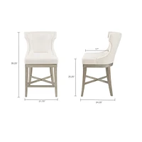 Madison Park Carson 25.25" High Counter Stool with Swivel Seat