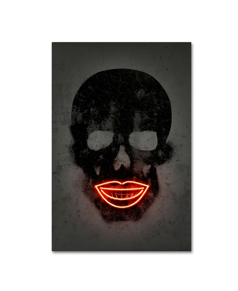 Octavian Mielu 'Skull' Canvas Art - 24" x 16" x 2"