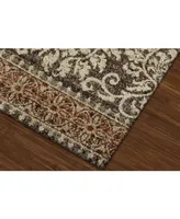 D Style Alanna Ala6 Chocolate 4'11" x 7' Area Rug