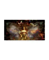 Runa 'Girl-Butterfly 17' Canvas Art - 24" x 12" x 2"