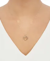 Mom Heart 18" Pendant Necklace in 10k Gold & 10k Rose Gold