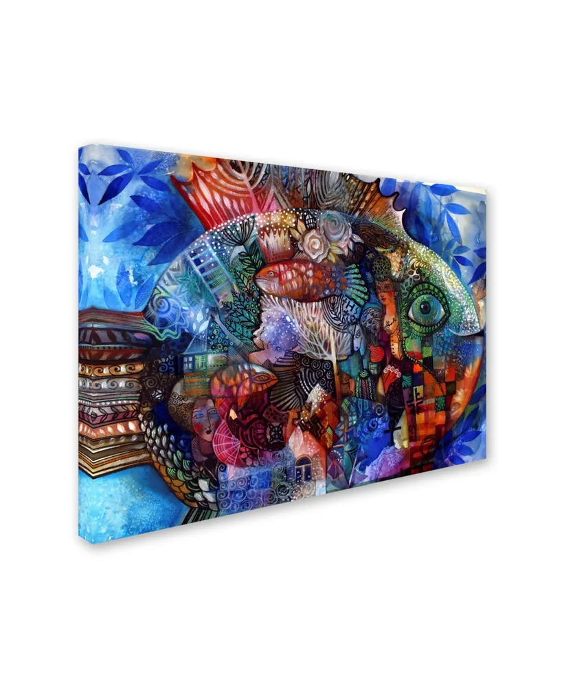 Oxana Ziaka 'Fish' Canvas Art - 24" x 18" x 2"