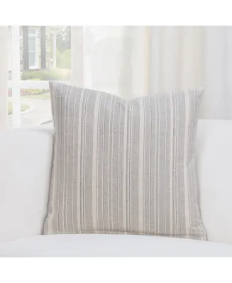 Siscovers Cottage Pewter Stripe Decorative Pillow, 26" x 26"