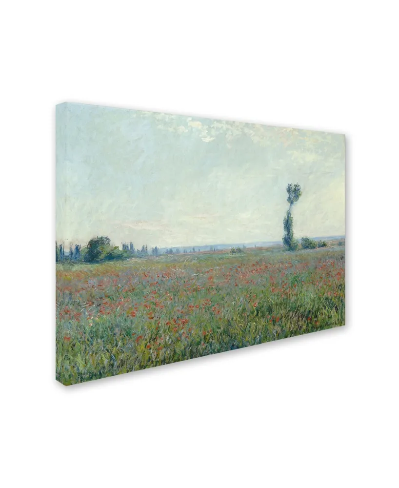 Monet 'Poppy Field' Canvas Art - 47" x 35" x 2"