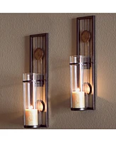 Danya B. Set of Two Contemporary Metal Wall Sconces