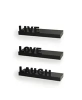 Danya B. Decorative "Live" "Love" "Laugh" Wall Shelves - Set of 3