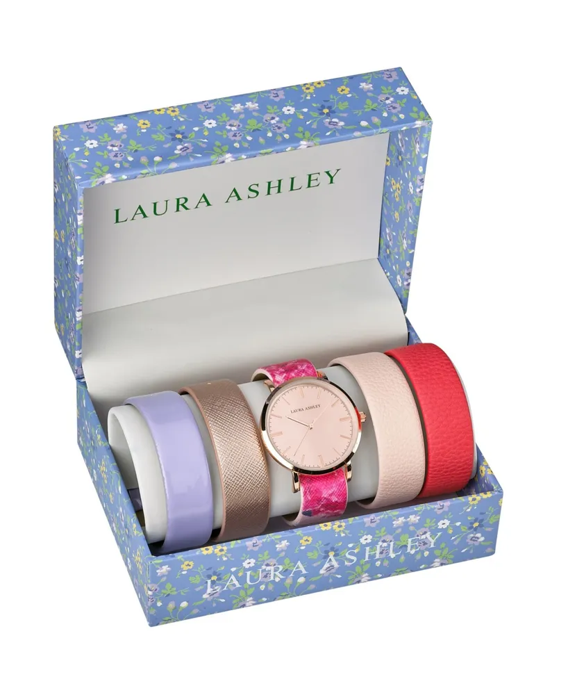 Laura Ashley Women's Quartz Rose Gold-Tone Alloy Watch 30mm - ShopStyle