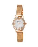 Laura Ashley Mini Rose Gold Mesh Bracelet Watch