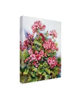 Joanne Porter 'Red Geranium' Canvas Art - 24" x 18" x 2"