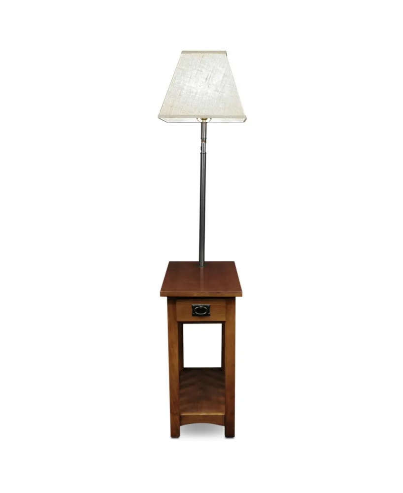 Leick Home Mission Lamp Table, Medium Oak Finish