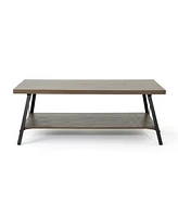 Camaran Industrial Faux Wood Coffee Table