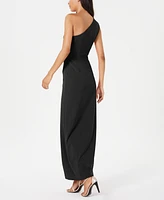 Calvin Klein Draped One-Shoulder Gown