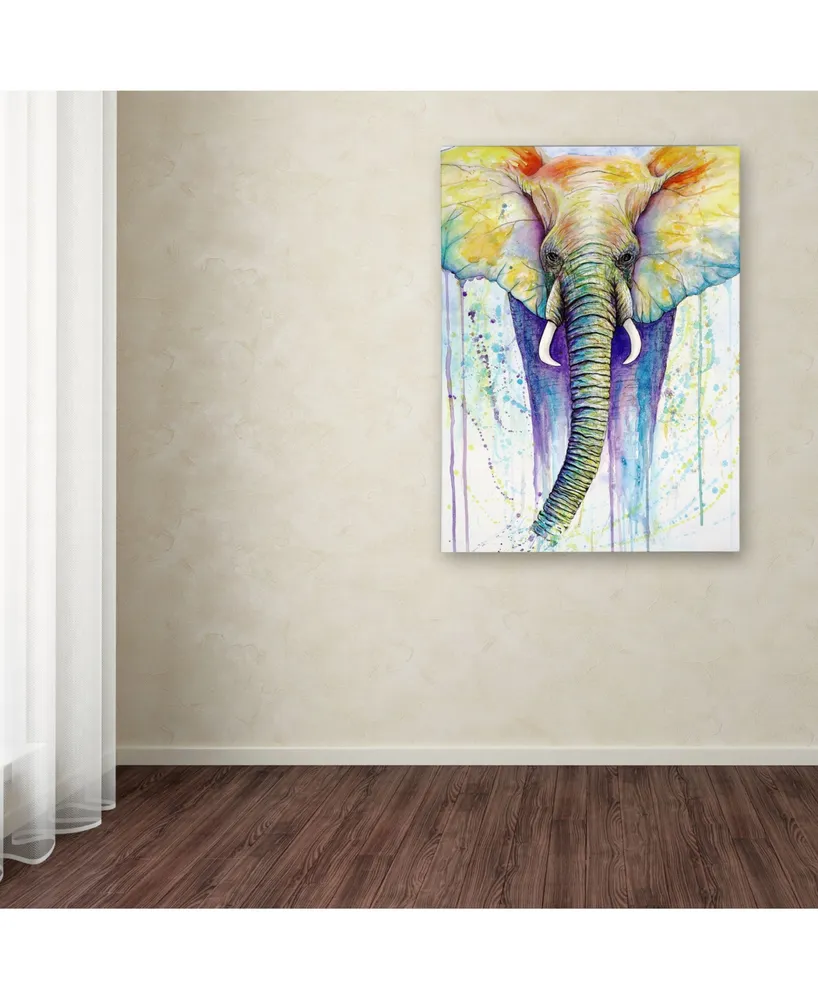 Michelle Faber 'Elephant Colors' Canvas Art - 24" x 18" x 2"