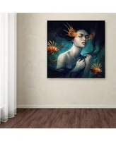 JoJoesArt 'Mermaid' Canvas Art - 14" x 14" x 2"