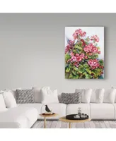 Joanne Porter 'Red Geranium' Canvas Art - 24" x 18" x 2"