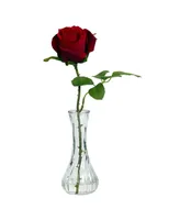 Nearly Natural Rose w/Bud Vase, Set of 3