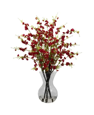 Nearly Natural Cherry Blossoms w/Vase Arrangement