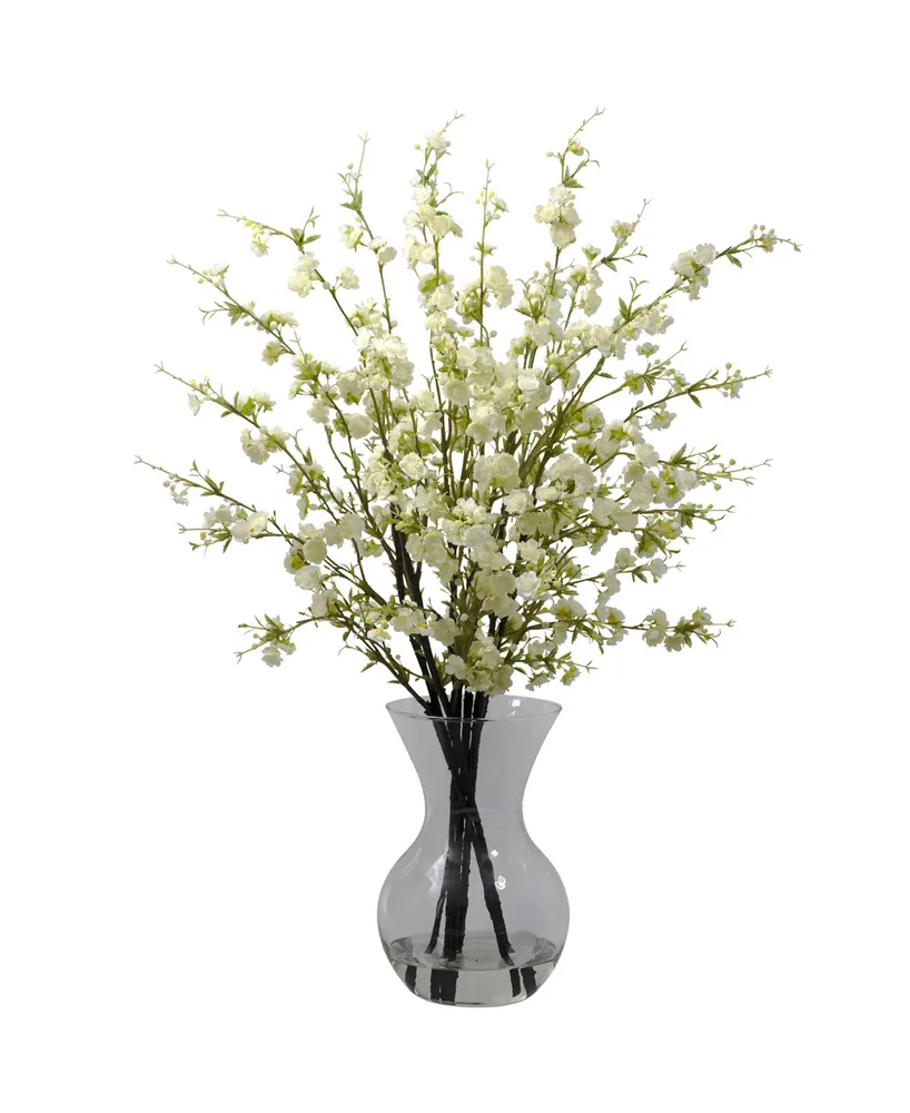 Nearly Natural Cherry Blossoms w/Vase Arrangement