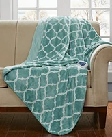 Beautyrest Ogee Plush Electric Throw, 60" x 70"