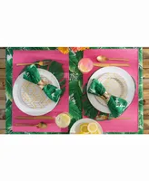 Banana Leaf Print Outdoor Napkin Set of 6