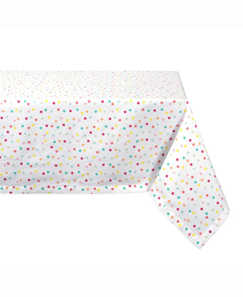 Multi Polka Dots Print Table cloth 60" X 104"