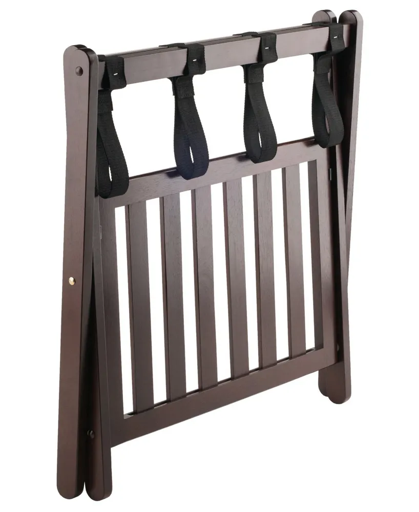Winsome Remy Luggage Rack with Shelf In Cappuccino